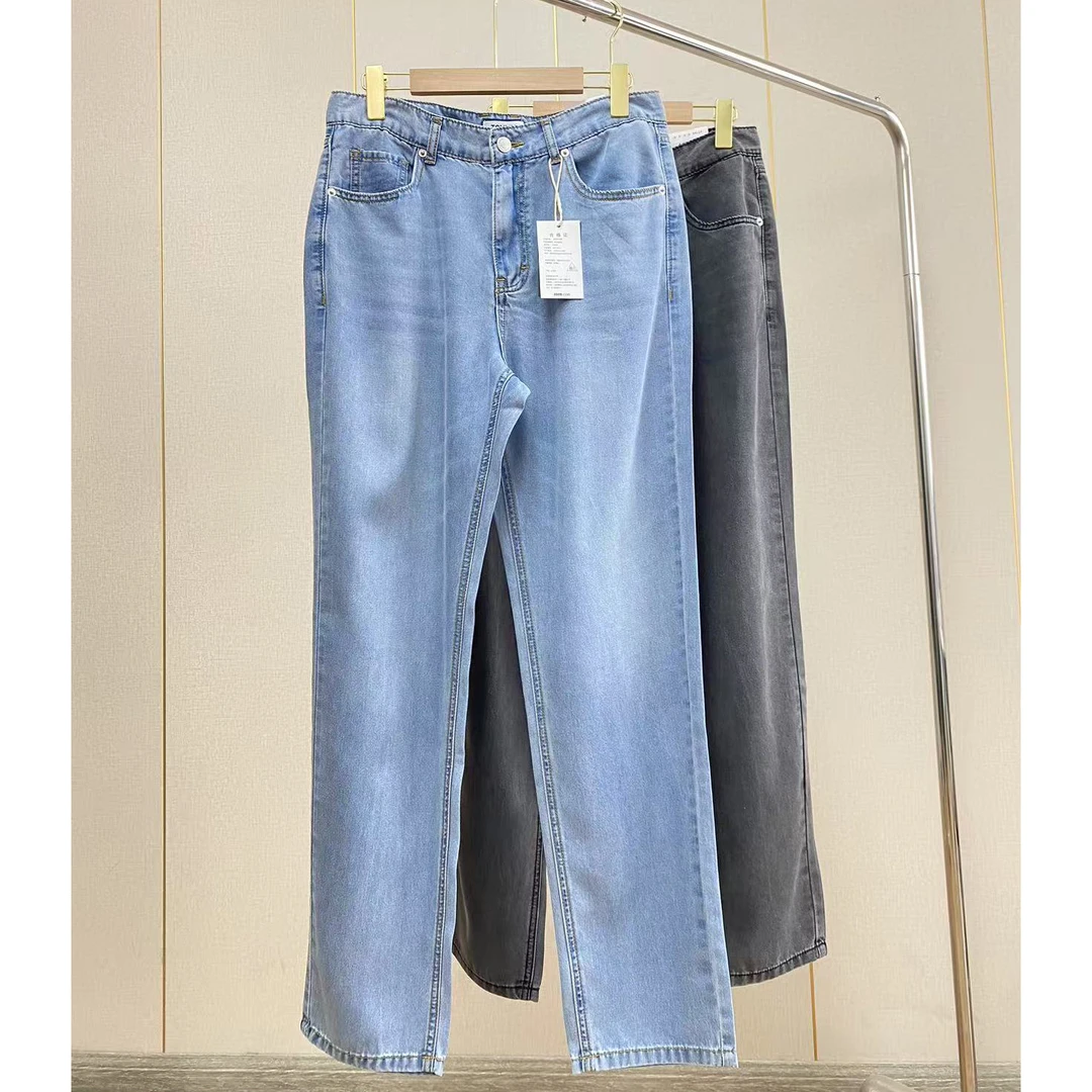 T家夏季时尚休闲男士莱赛尔天丝水洗牛仔裤 T1