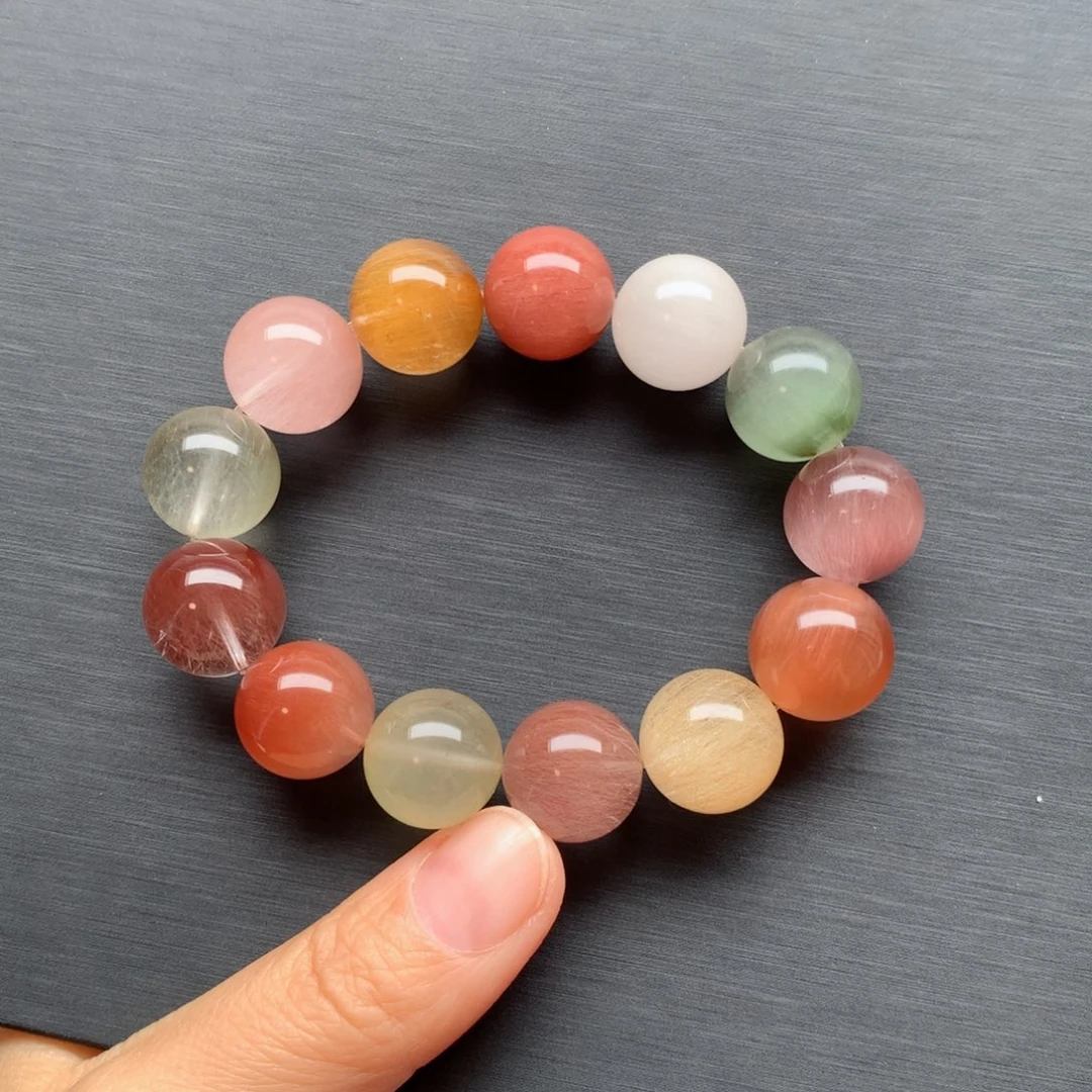 水晶手链未镶嵌拉丝彩兔毛15➕