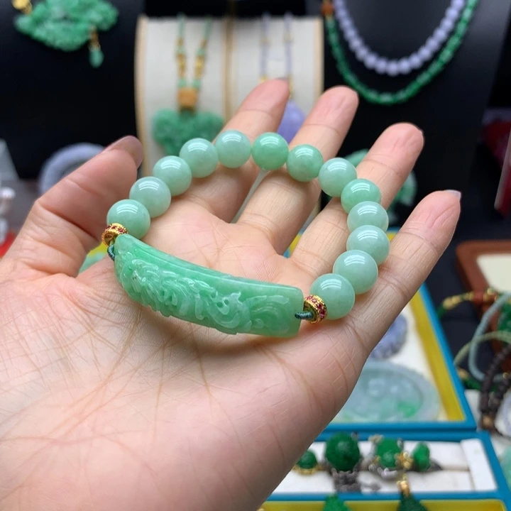 翡翠未镶嵌手链翡翠手串