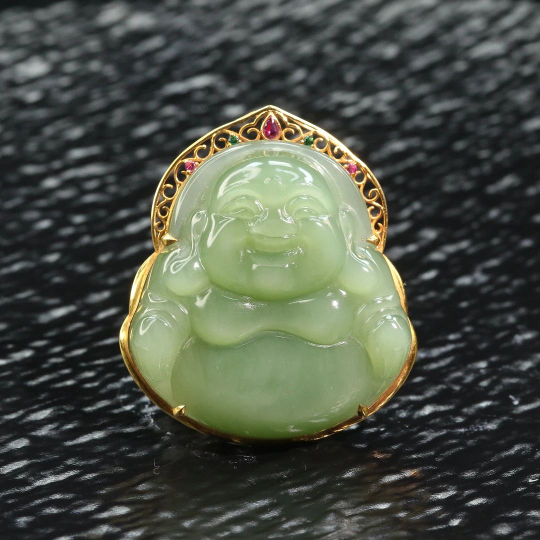 22和田玉18K金佛公/500451上海嘉禾拍卖