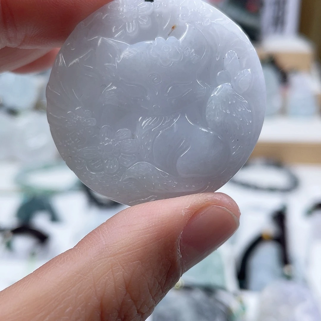 翡翠颈饰未镶嵌0859挂件