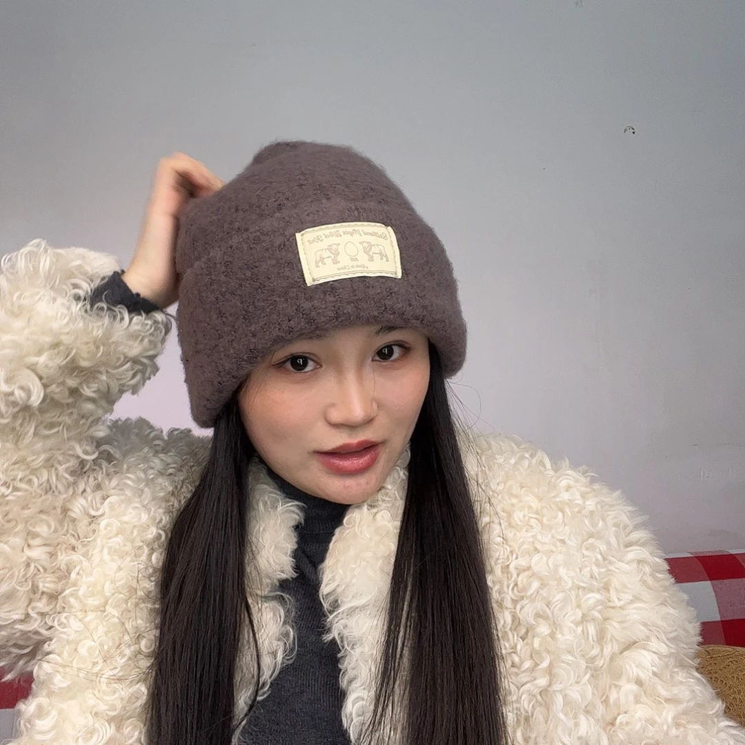 纯棉大头围拉毛渔夫帽