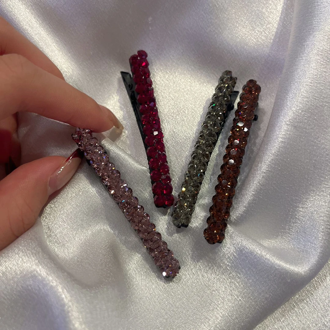 韩国 设计 气质 小众 ins 手工 碎钻 闪闪 鸭嘴夹B523