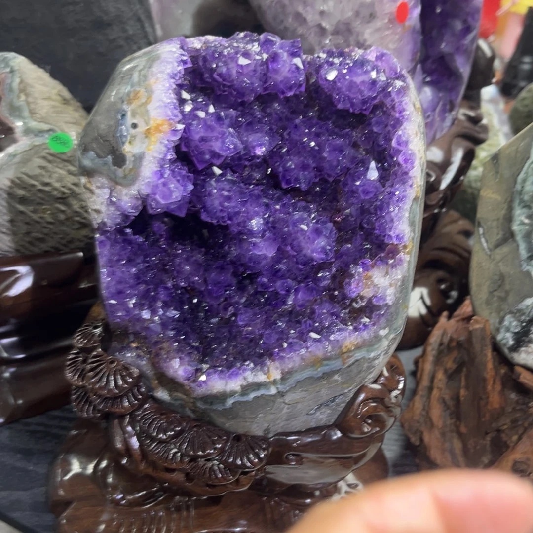 摆件紫晶未镶嵌水晶