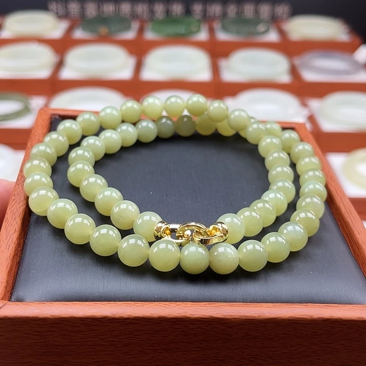 和田玉颈饰未镶嵌黄口妈妈链