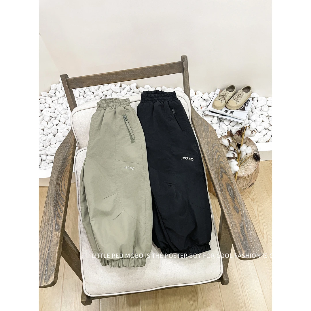 【现现】童装中大男儿童百搭休闲加绒冲锋裤子2025冬新款MMK841433