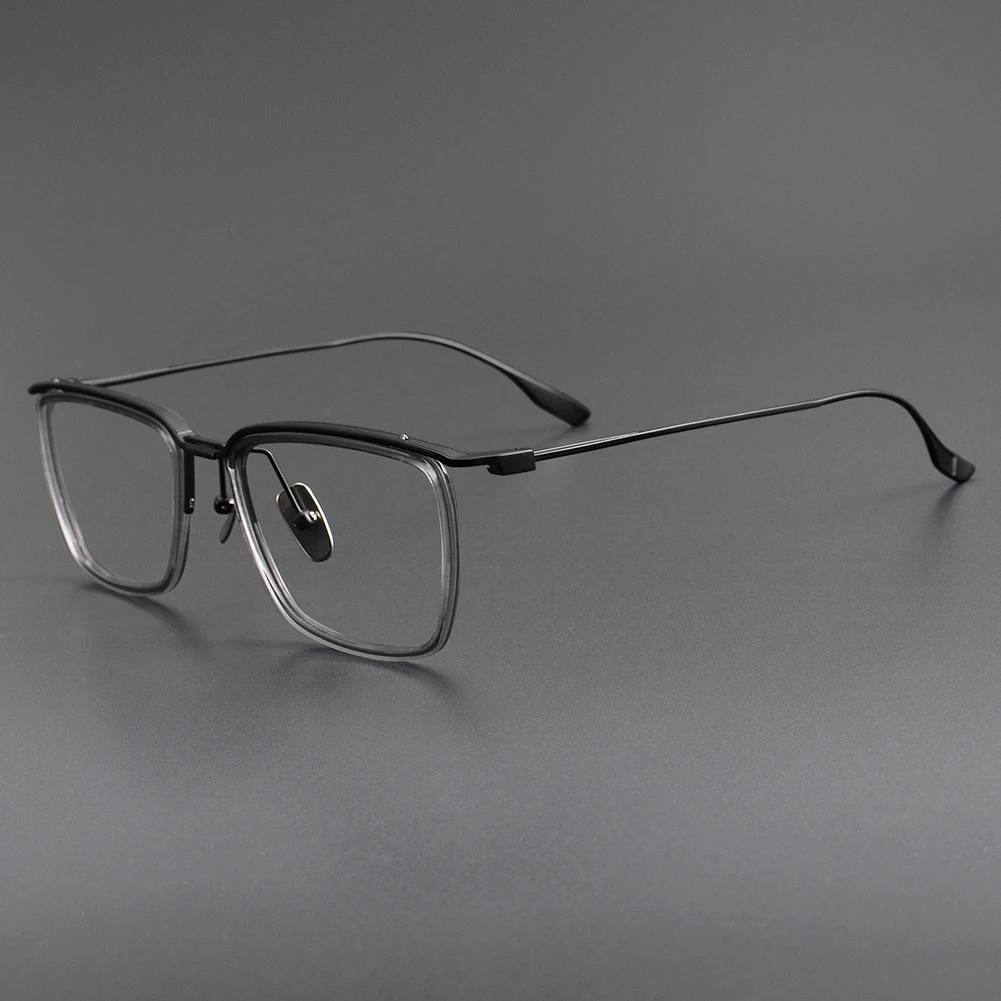 【DT106】近视超轻钛架  透明可配高度数防蓝光变色近视眼镜架男