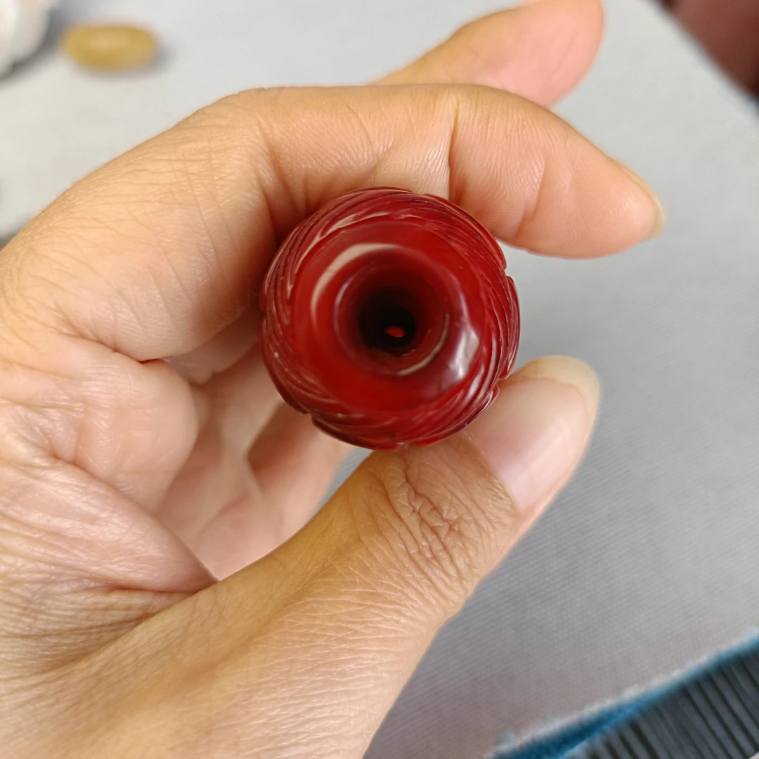 非金属羽毛吊坠 祥云纹勒子挂件，可手把