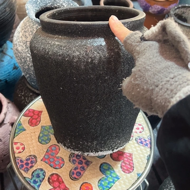 黑色喷砂高23口17带孔