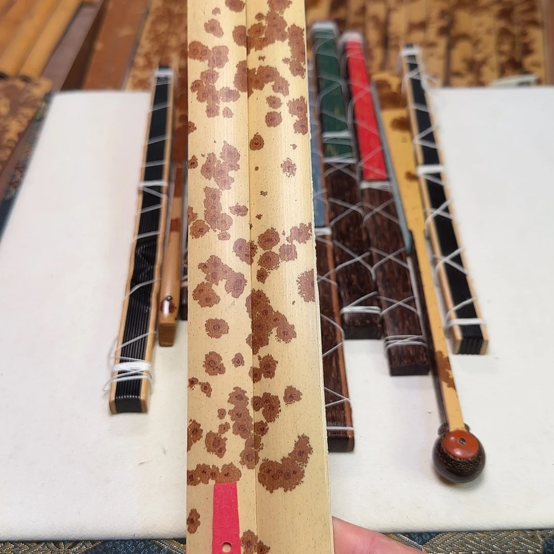扇子钱*陈老云妃朱砂贴片绿木无肩直方