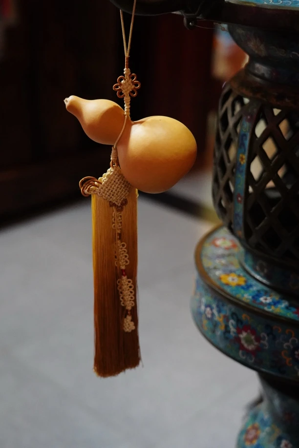 天然带籽带中国结葫芦挂件用于家居风水化解门冲装饰