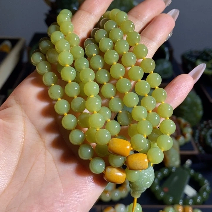 和田玉未镶嵌套链朝****族