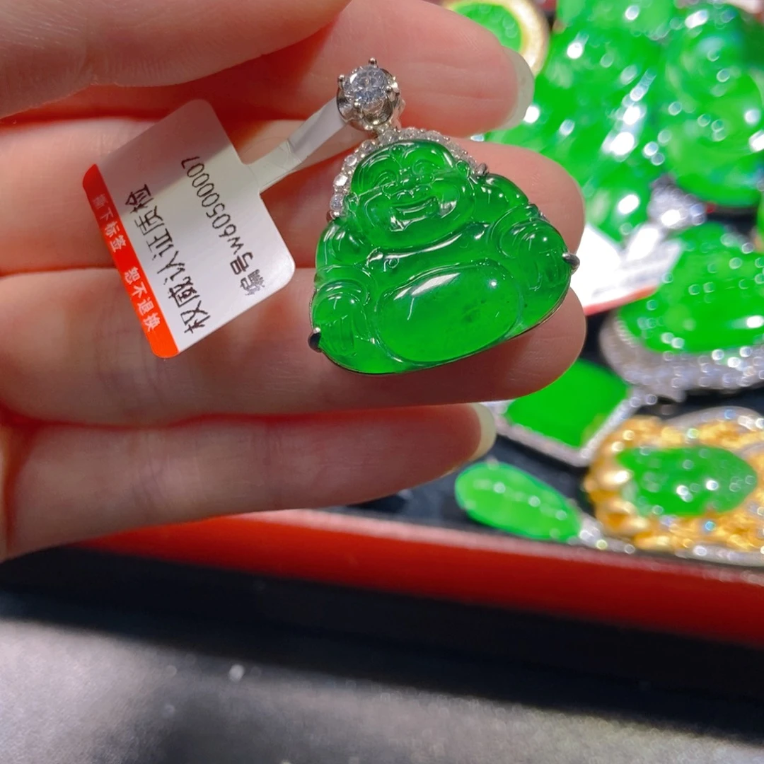 翡翠银S925镶嵌吊坠(不含链)