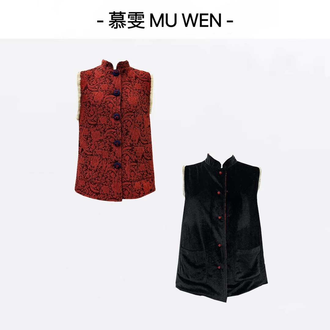 薇妮家-【龙飞凤舞】新中式纹理感双面穿显瘦马甲2542527