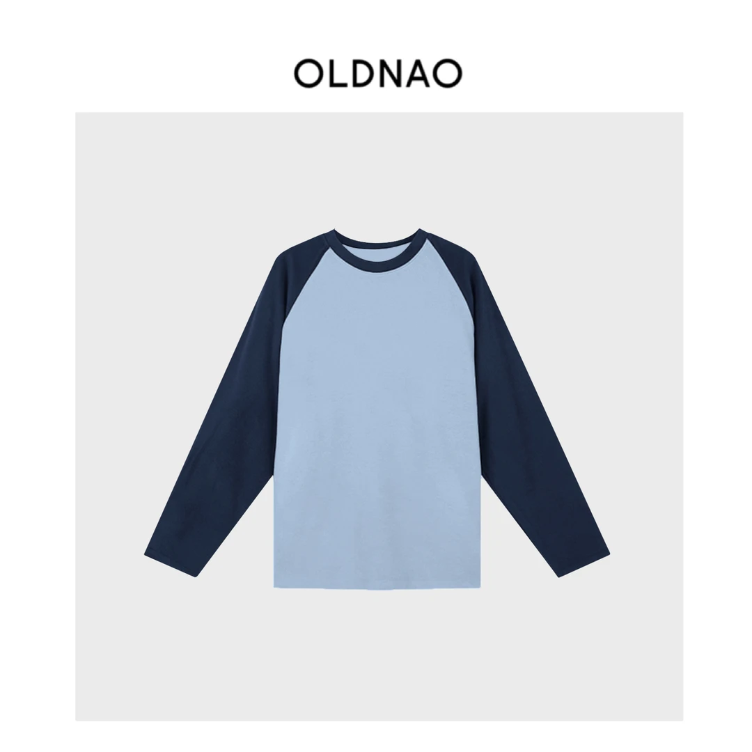 【OLDNAO】品牌订单线轻量磨毛拼接插肩袖T恤-ZDQ-25209