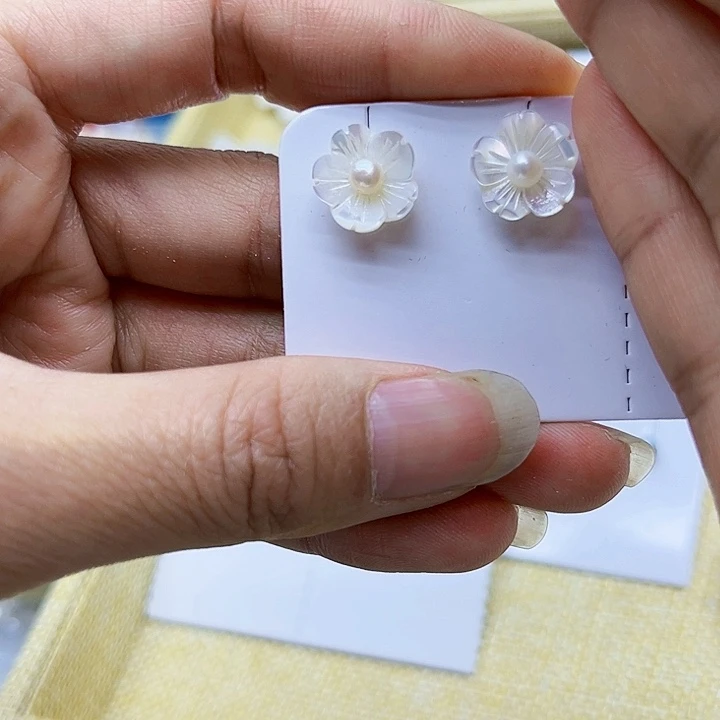 淡水珍珠胸饰银S925镶嵌