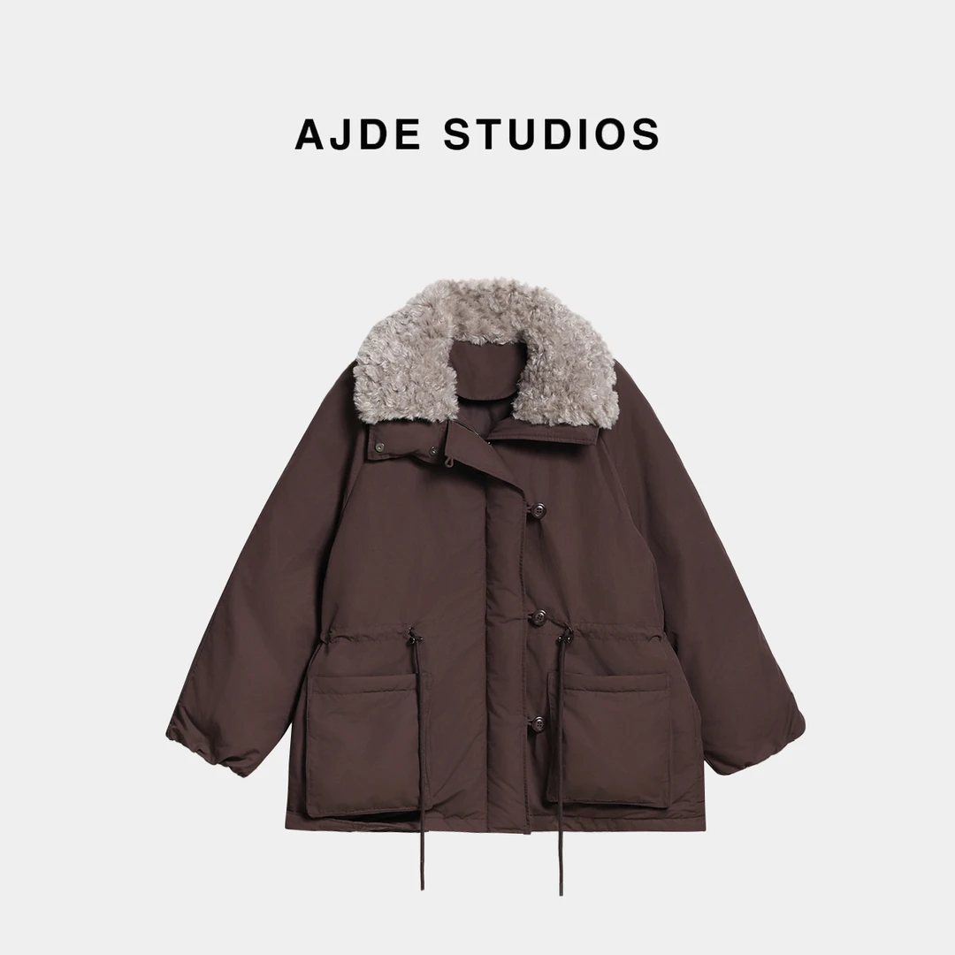 AJDE｜羊羔毛短派克鹅绒服01