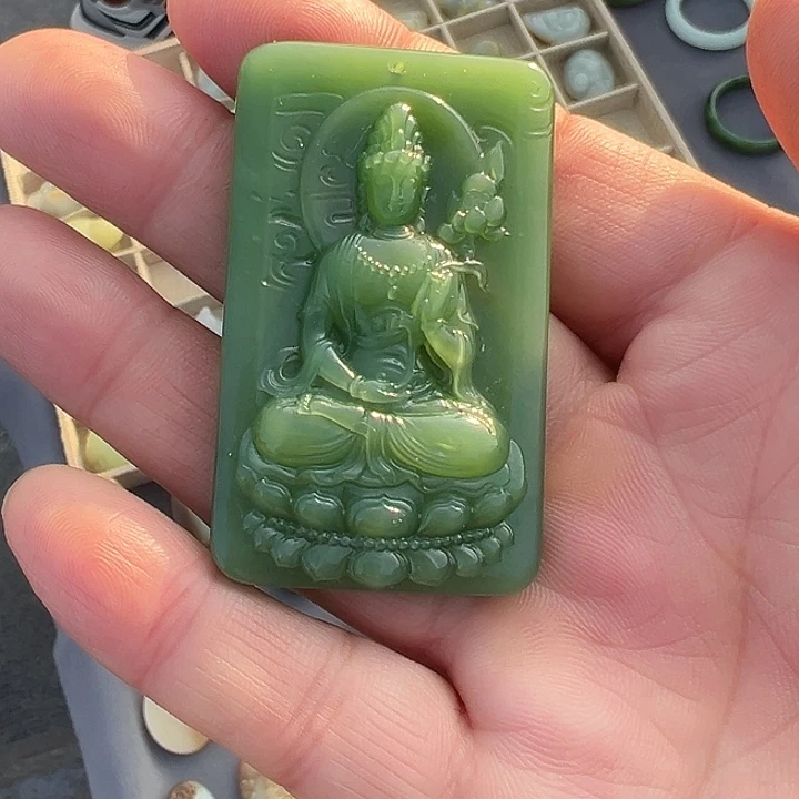 和田玉（碧玉）未镶嵌吊坠(不含链)