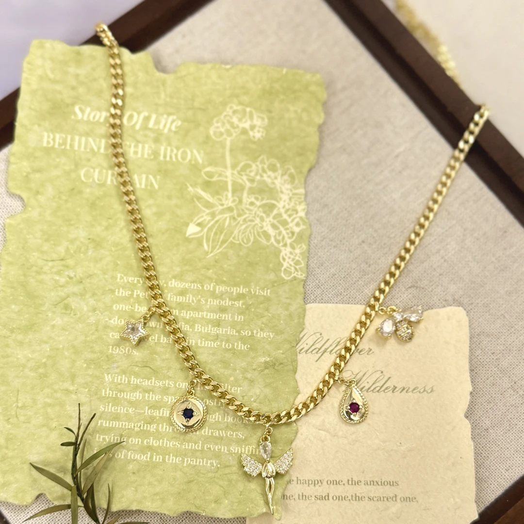 钛钢项链 钛钢项链 LARVINA法式天使项链