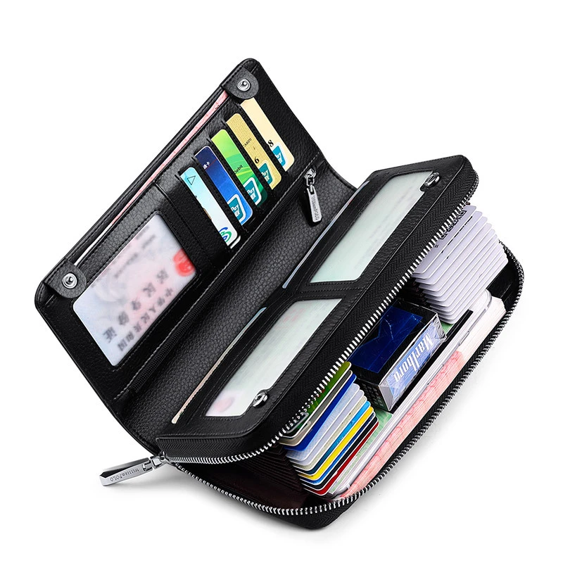 纯牛皮钱包男士手拿包大容量卡包钱包二合一真皮手包2025新款爆款