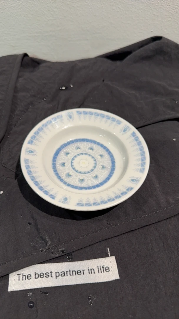 醴陵釉下五彩团凤小凹盘子精美设计家用10.5厘米盘面微变形瑕疵