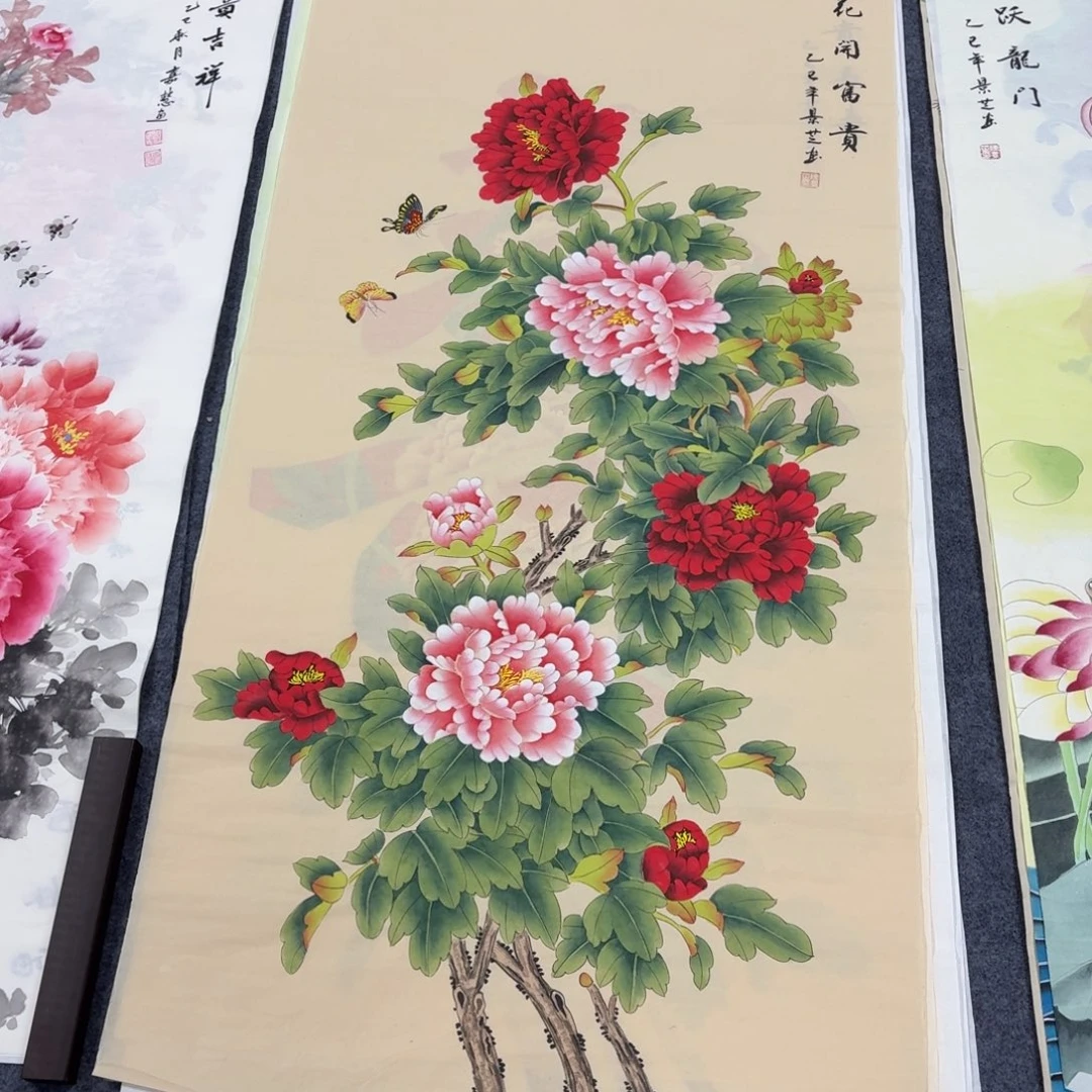 国画140×70工笔手绘画画画