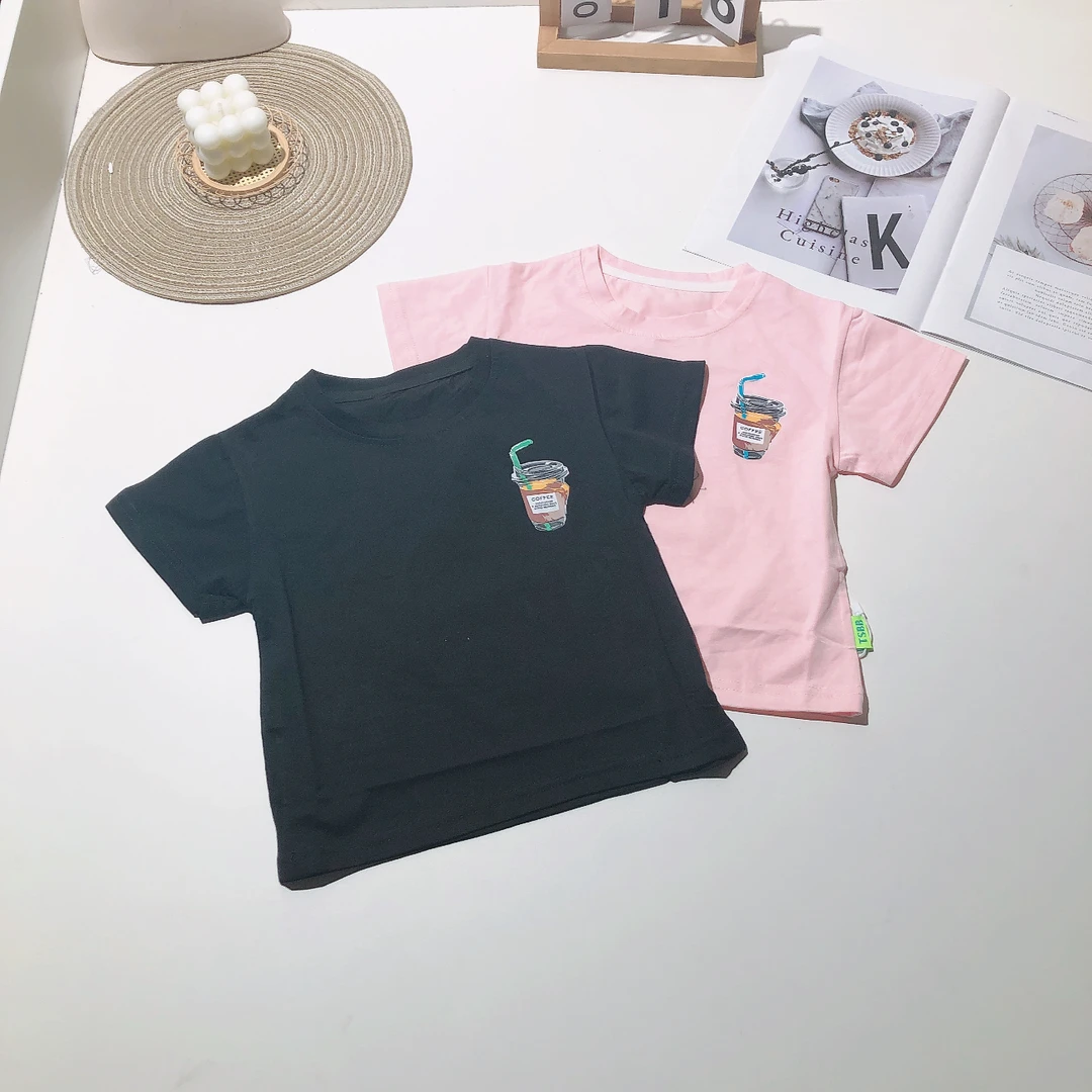 B059天使儿童夏季杯子短袖T恤（身高+20拍