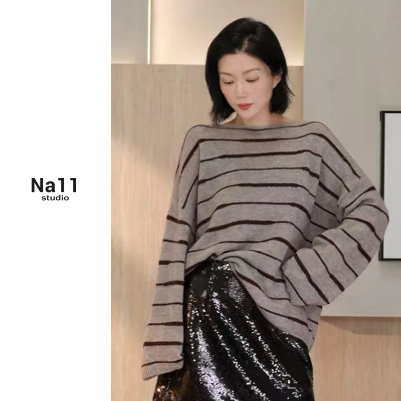 2025秋冬新款 条纹上衣NY013