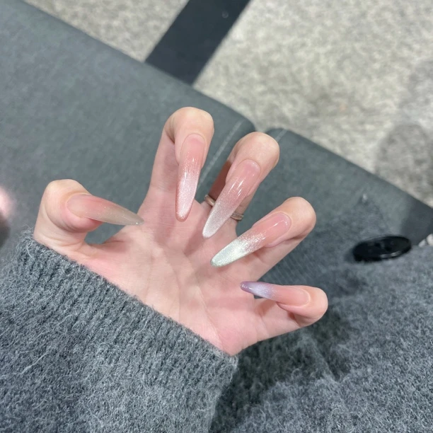 【彩虹糖】安诺手工穿戴甲色系猫眼玻璃海美甲高级-送工具包轻奢