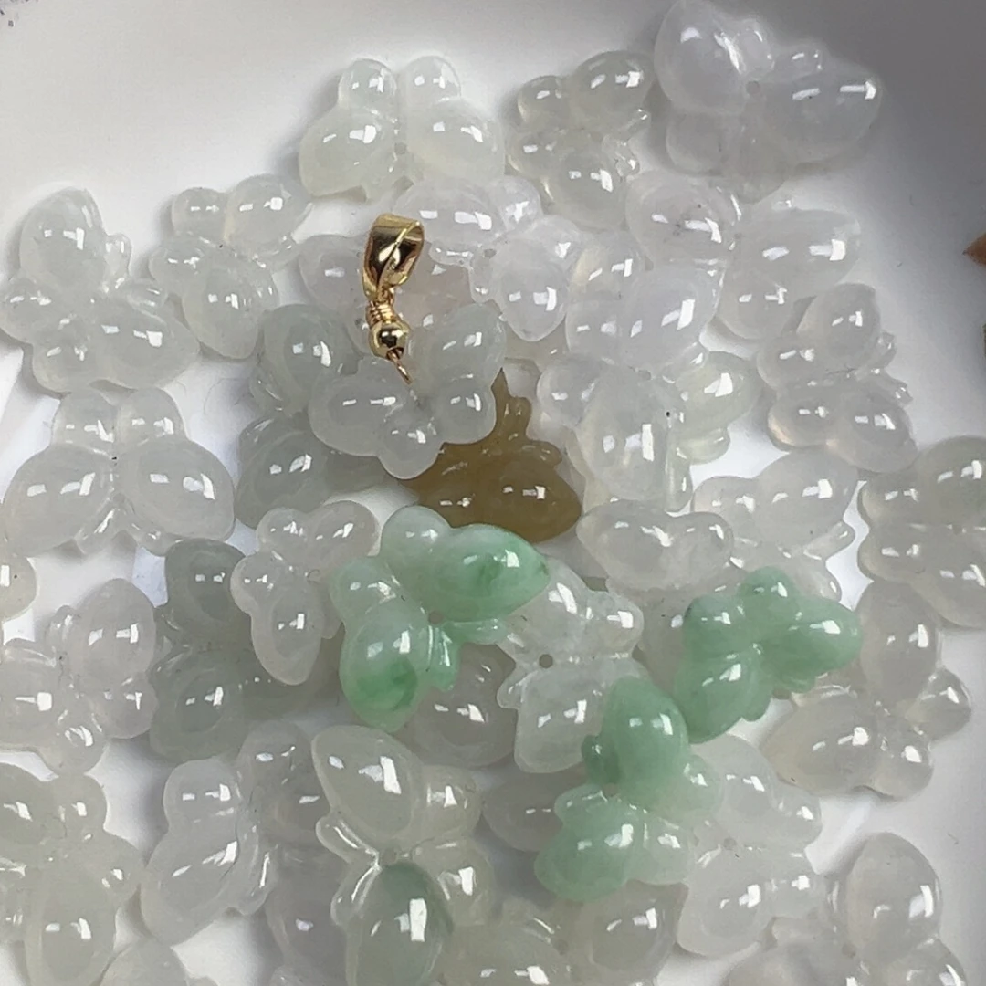 翡翠散珠翡翠蝴蝶一个可挑