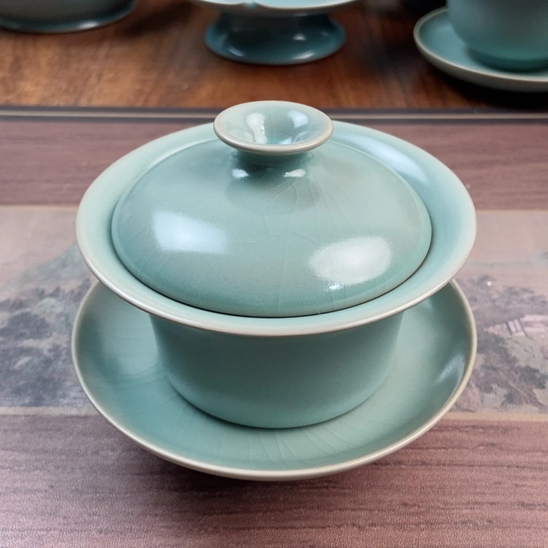 摆件陶原产地原矿汝瓷～茶器