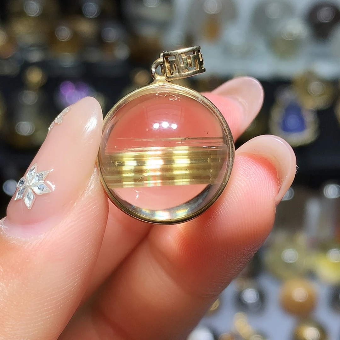 水晶珠宝半成品银S925镀金镶嵌