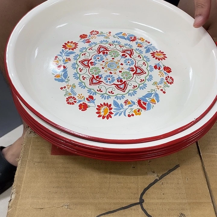 26公分珐琅搪瓷茶盘  小翠花1个