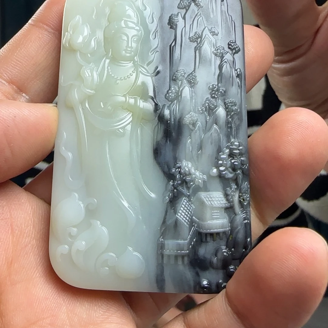 和田玉未镶嵌吊坠(不含链)