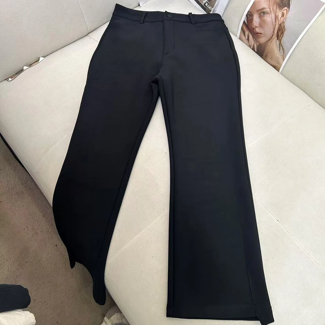 冬季新款高腰休闲百搭薄绒西装裤H1260