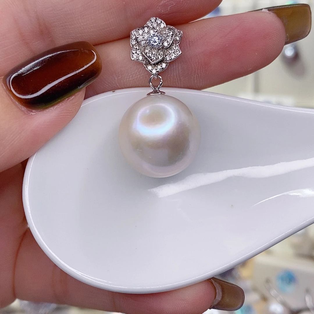 紫***醉吊坠(赠链)银S925镶嵌淡水珍珠17.2