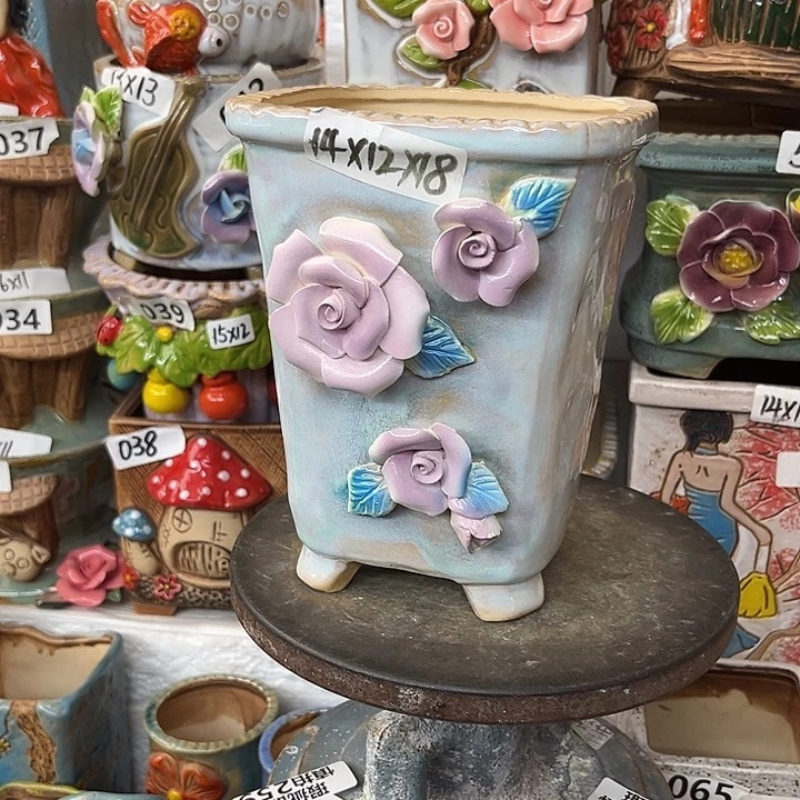 粗陶材质多肉花盆