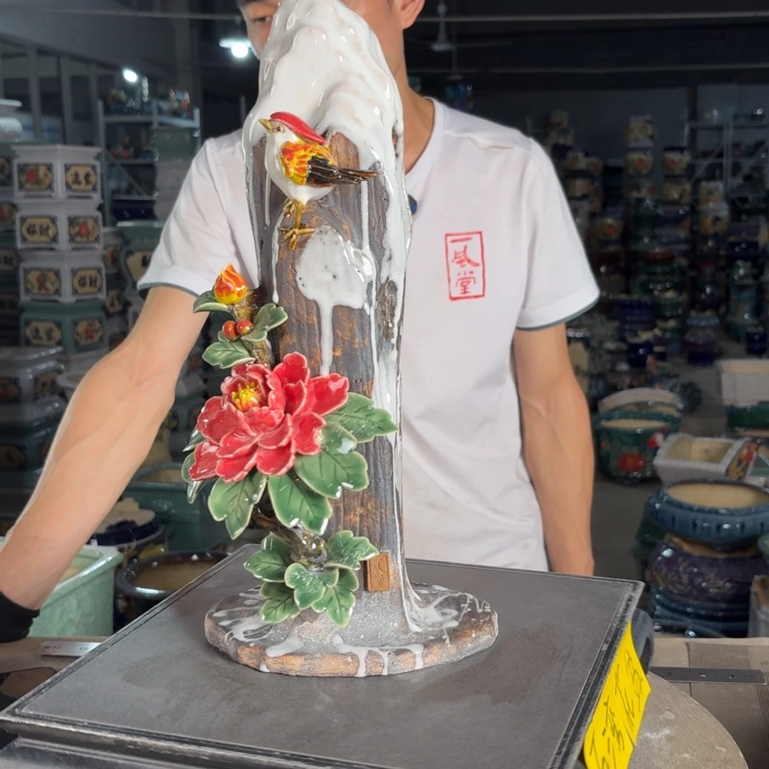 一风堂石湾花盆 总高38