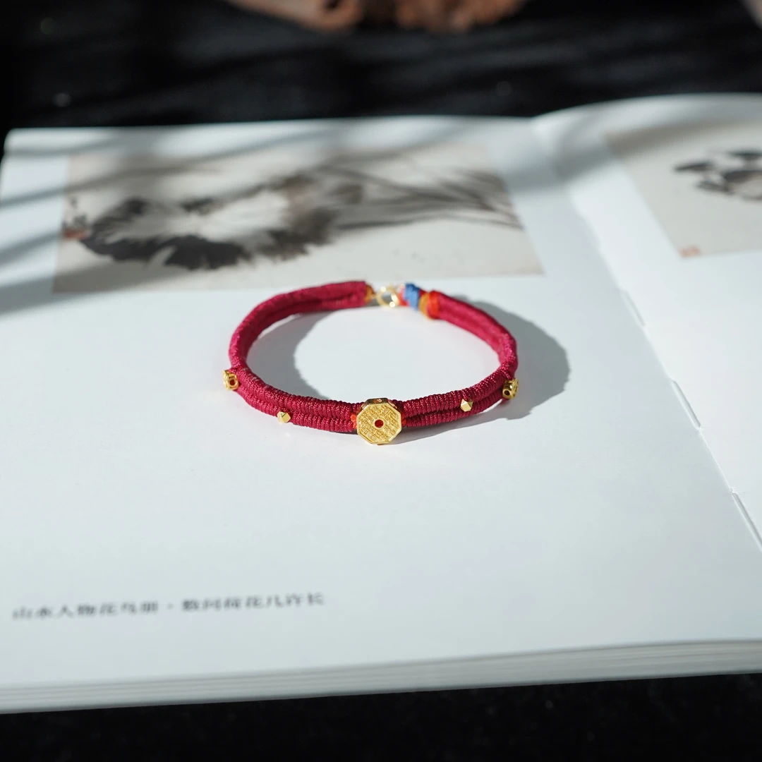 【佩洁】红绳*手绳*18k金镶嵌