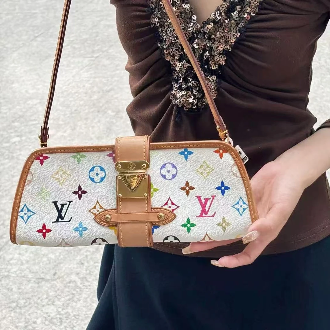 95新 LouisVuitton/路易威登 GGS丨shirley晚宴包白三彩/22794664