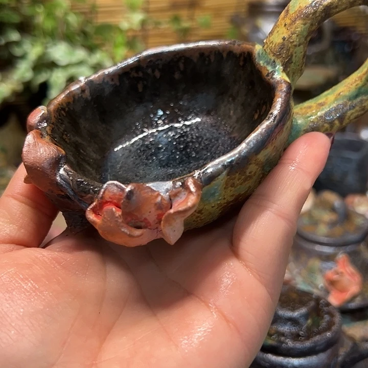 满58包邮新店福利手工粗陶高温