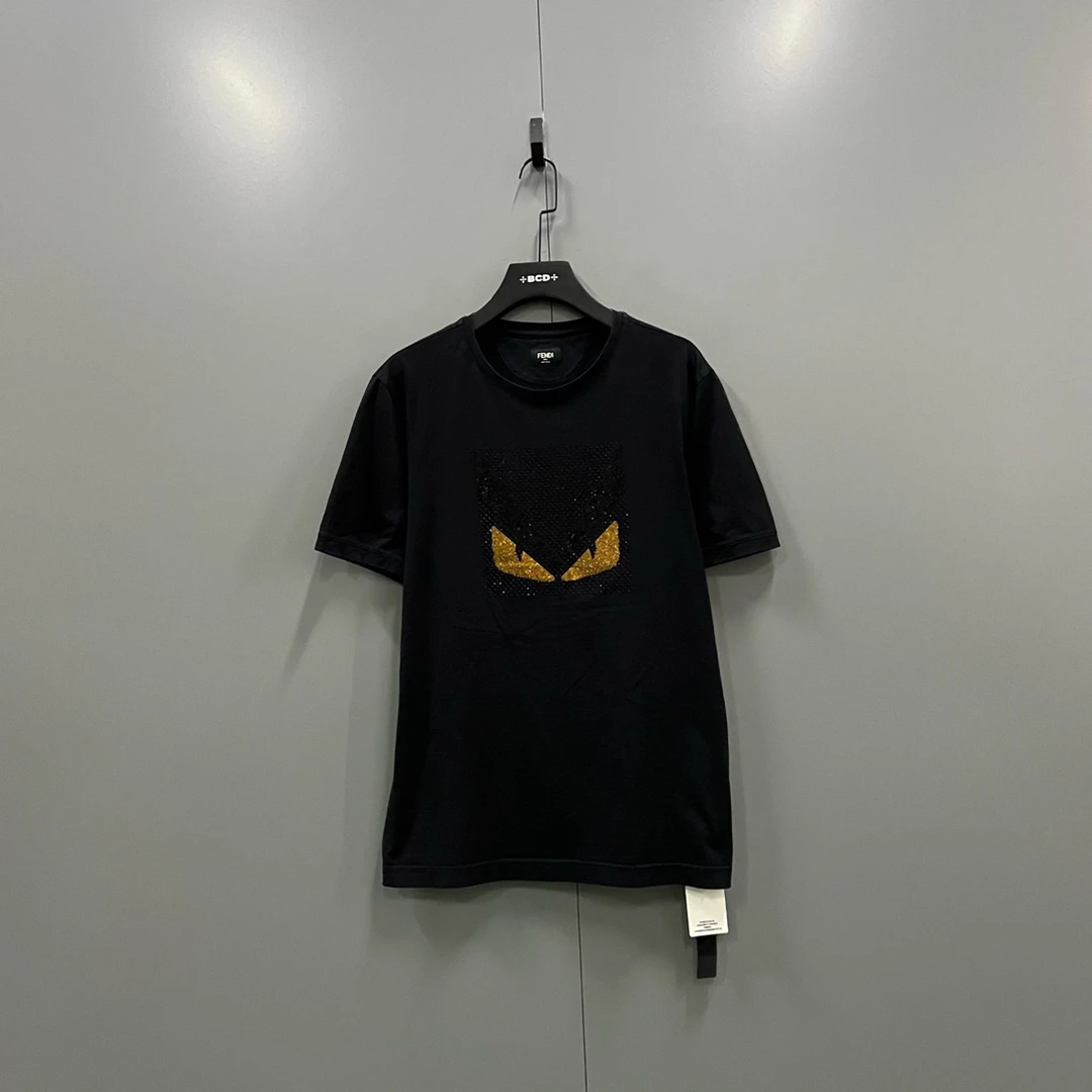 95新 FENDI/芬迪 bc821 水钻小怪兽短袖 54码 207446