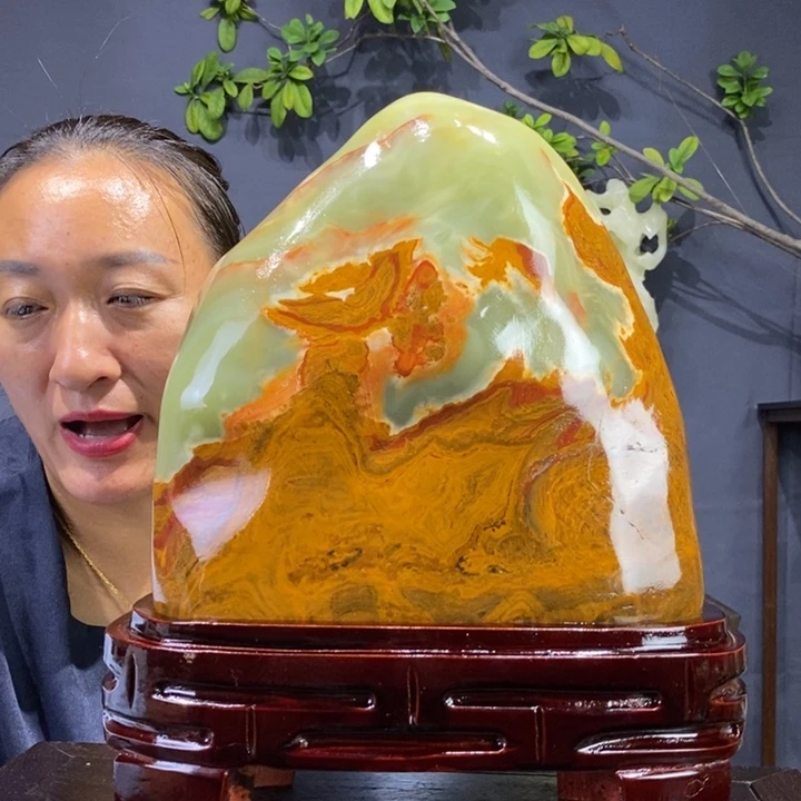 石材伊朗古青石摆件