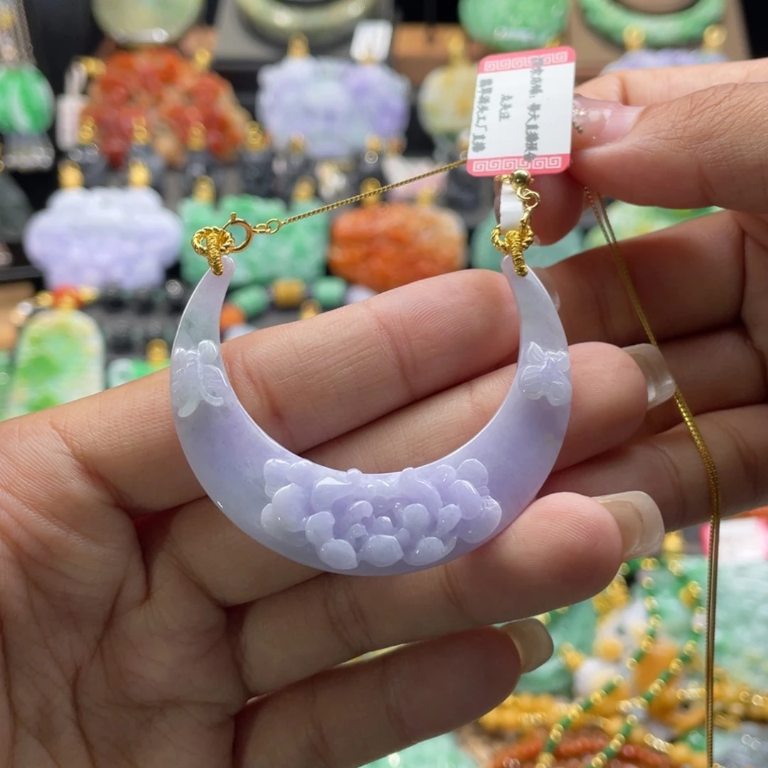 翡翠未镶嵌颈饰代编织