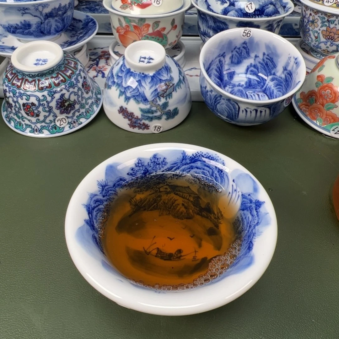 陶瓷景德镇纯手工纯手绘茶具木木25