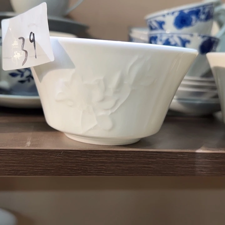 库存尾货玉兰碗一对