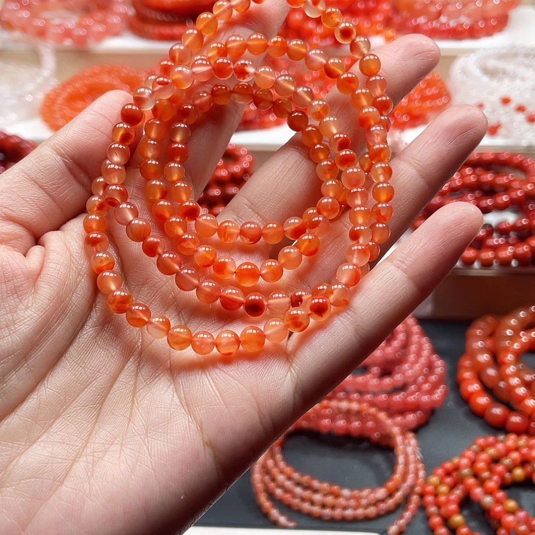 南红玛瑙未镶嵌手链