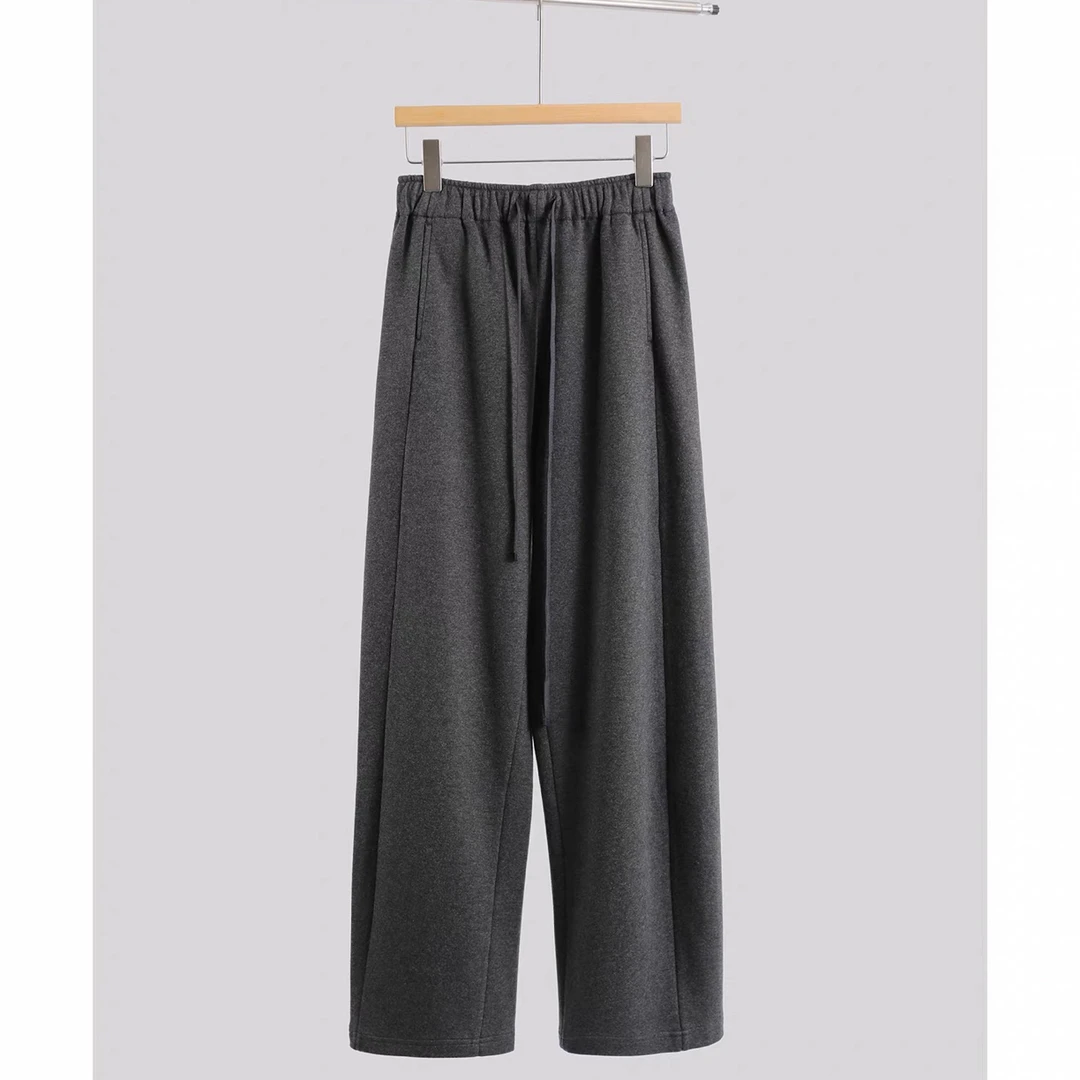 Walks in Beauty 松弛休闲 深灰色抽绳侧线卫裤