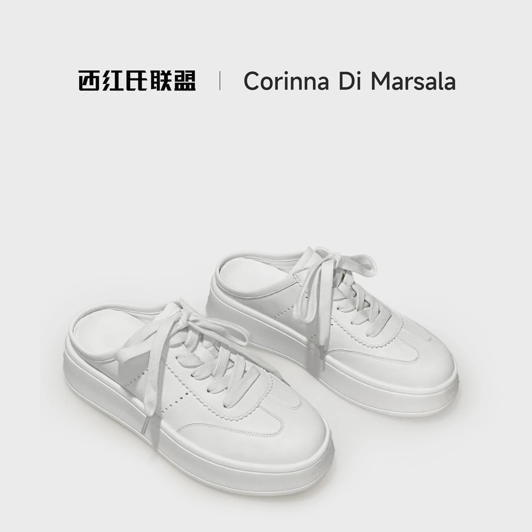 【西红氏】休闲包头拖X2259168-9跟高3cm半码拍大