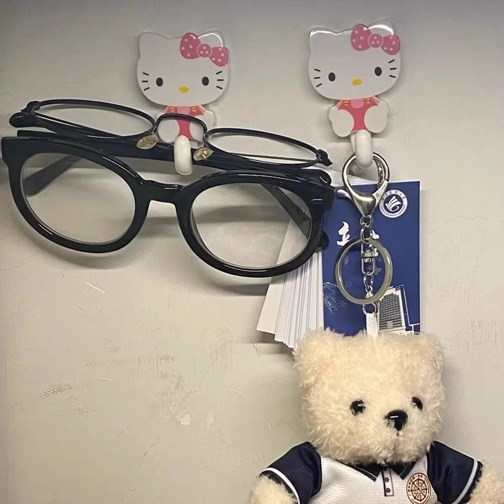 Kitty猫卡通挂钩创意无痕粘钩自粘强力粘钩免打孔衣帽装饰挂钩